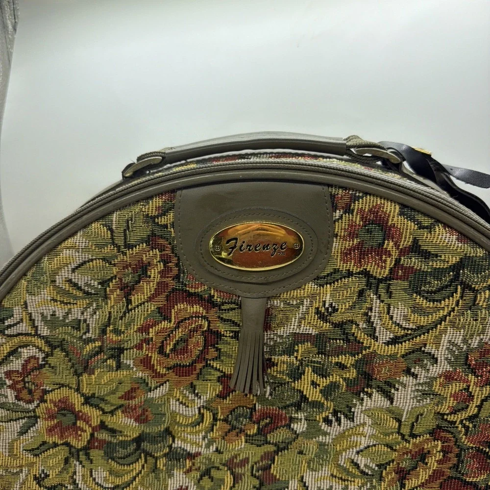 Vintage Firenze Floral Tapestry Garment Bag